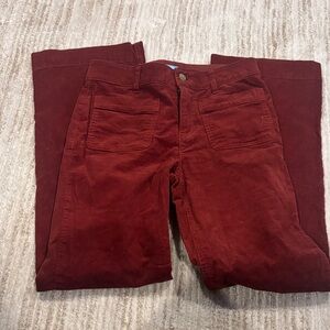 Draper James|Red Corduroy Boot Cut Pants burnt orange
